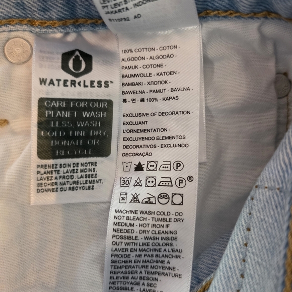 Levi’s 501 Distressed High Rise Button Fly Denim Cutoff Shorts Women’s W29 - Picture 7 of 8